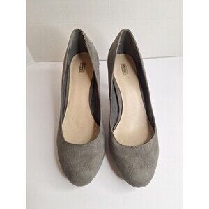 Olsenboye Round Toe Gray Pumps Heels Sz 9M Office Siren Career Mob Wife Work Y2K